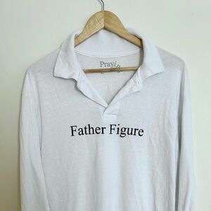 Praying Father Figure Polo in White by Prayingg